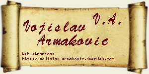 Vojislav Armaković vizit kartica